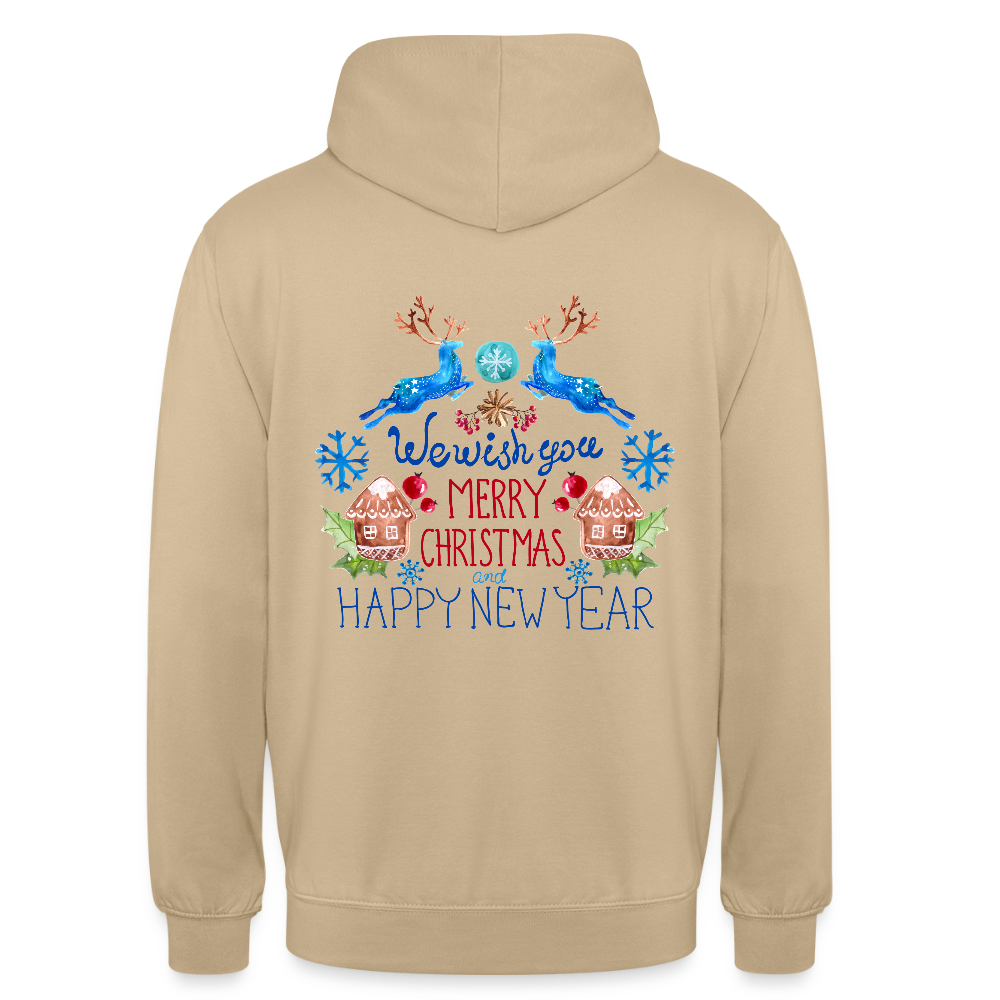 Merry christmas and happy new year Unisex Hoodie - beige