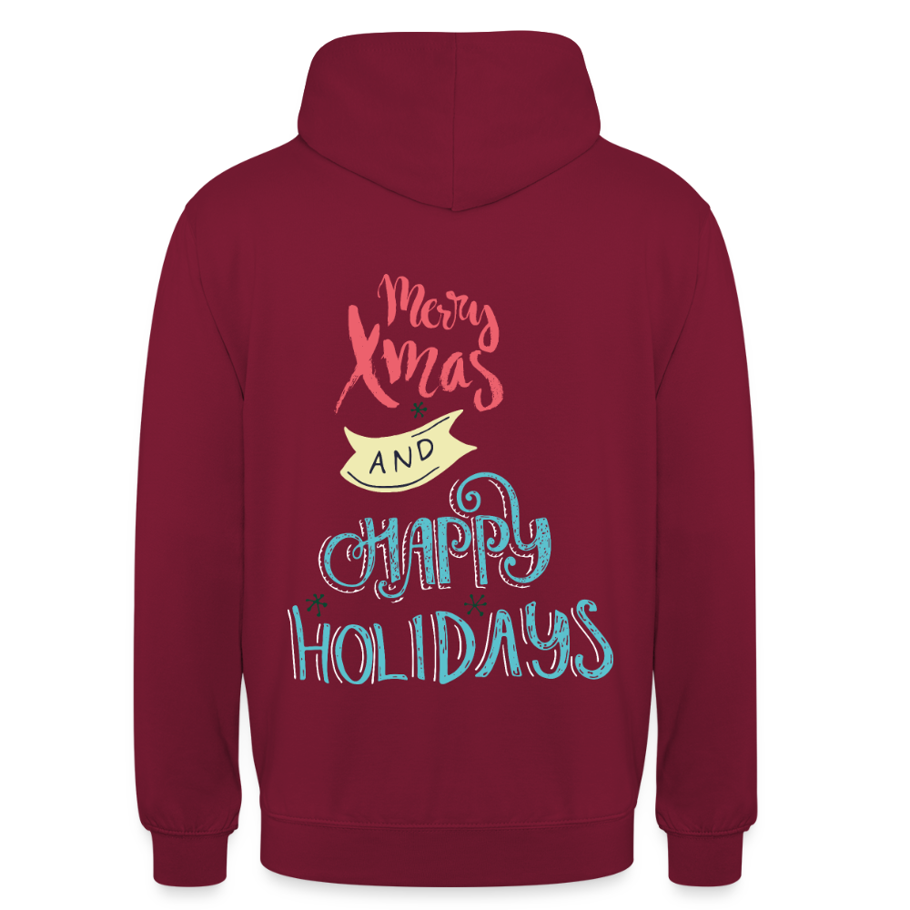 MerryChristmas Unisex Hoodie - bordeaux