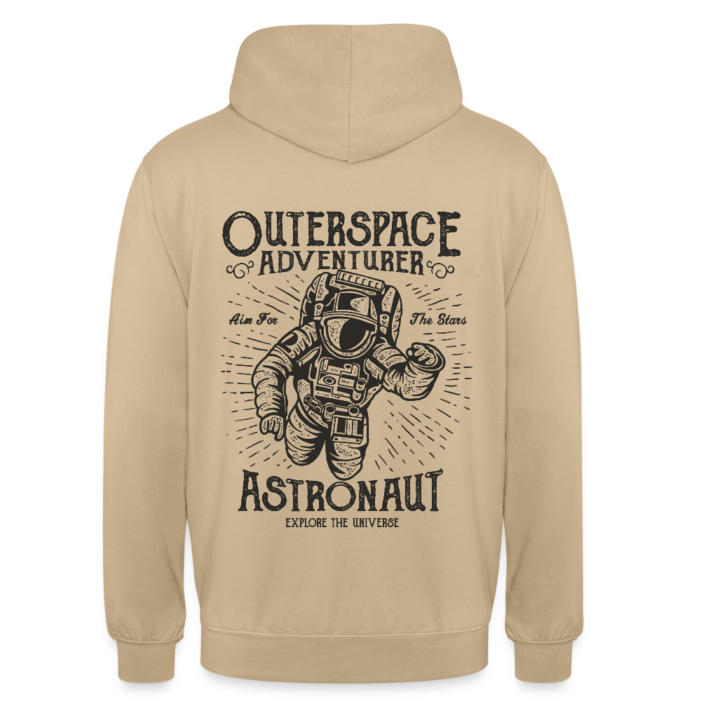 Astronaut Design Unisex Hoodie - beige