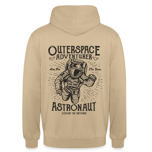 Astronaut Design Unisex Hoodie - beige