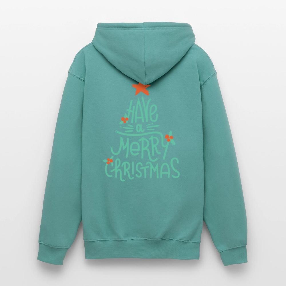 Merry christmas Unisex Hoodie - pastel turquoise