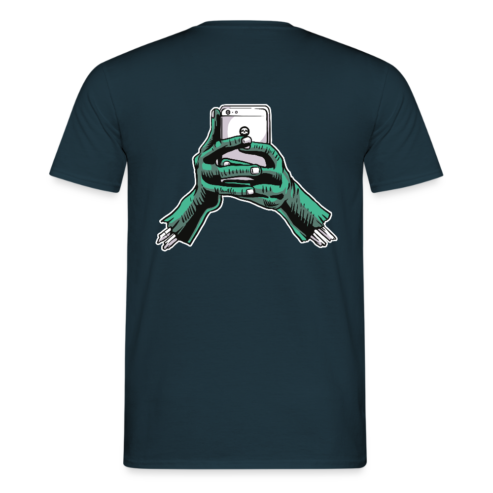 zombie phone Men's T-Shirt - navy