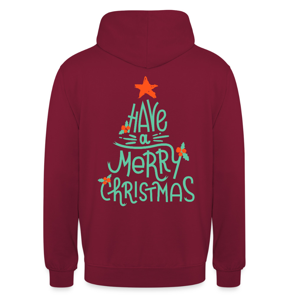 Merry christmas Unisex Hoodie - bordeaux