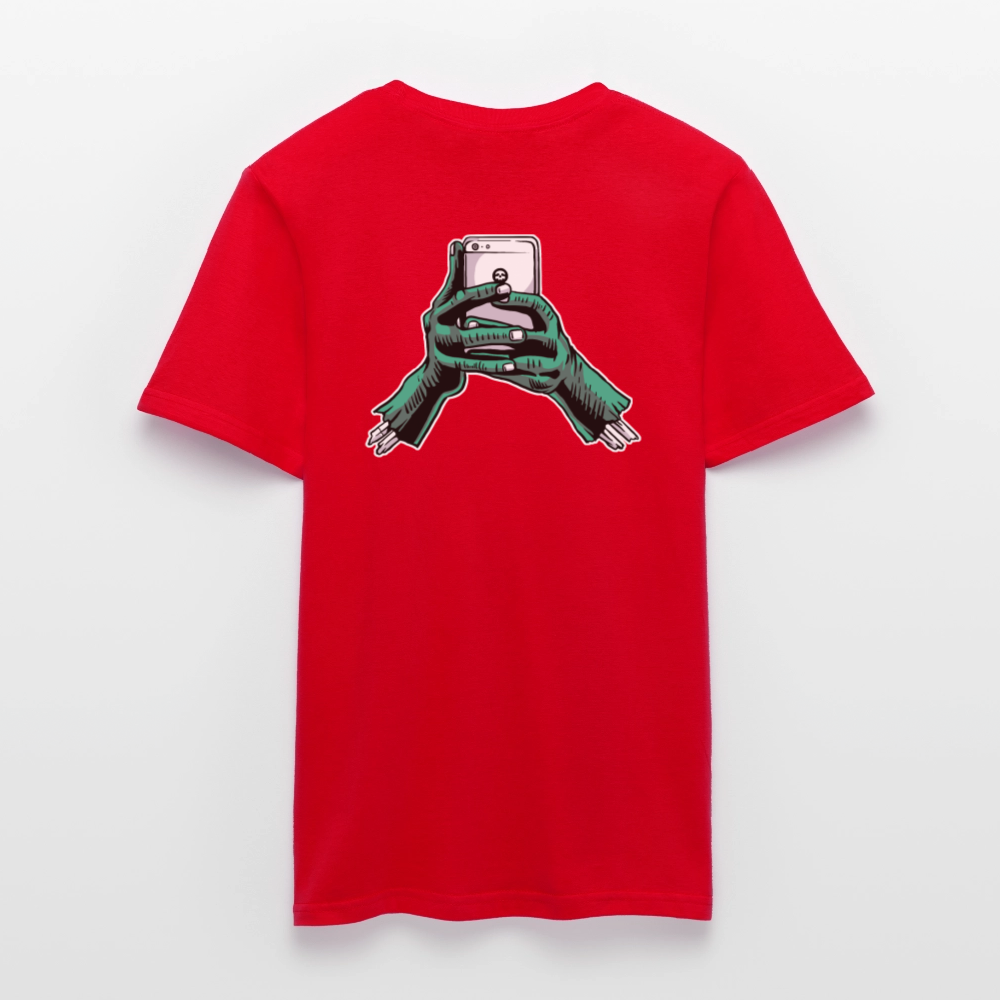zombie phone Men's T-Shirt - red