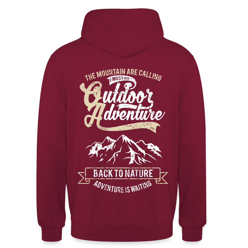 Outdoor Adventure Unisex Hoodie - bordeaux