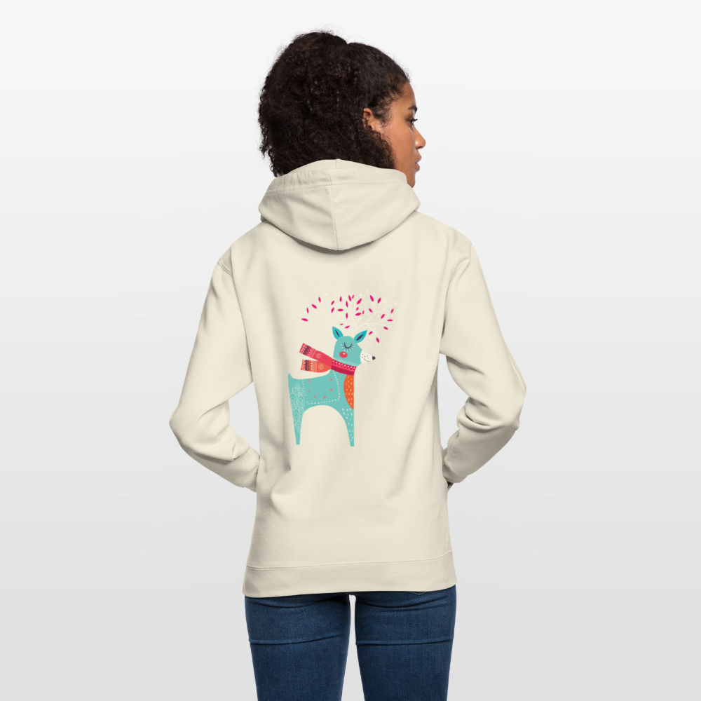 Reindeer Unisex Hoodie - vanilla