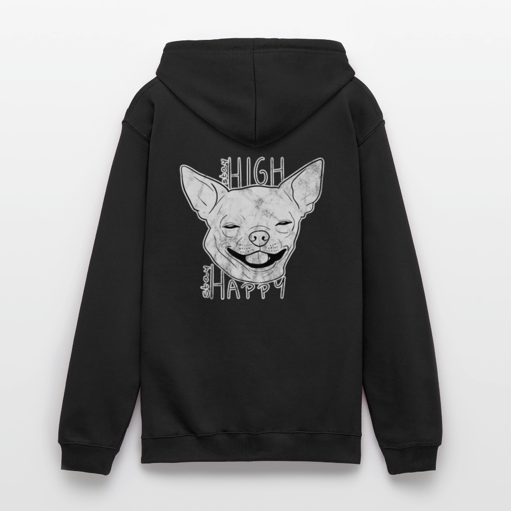 Stay high stay happy Unisex Hoodie - black