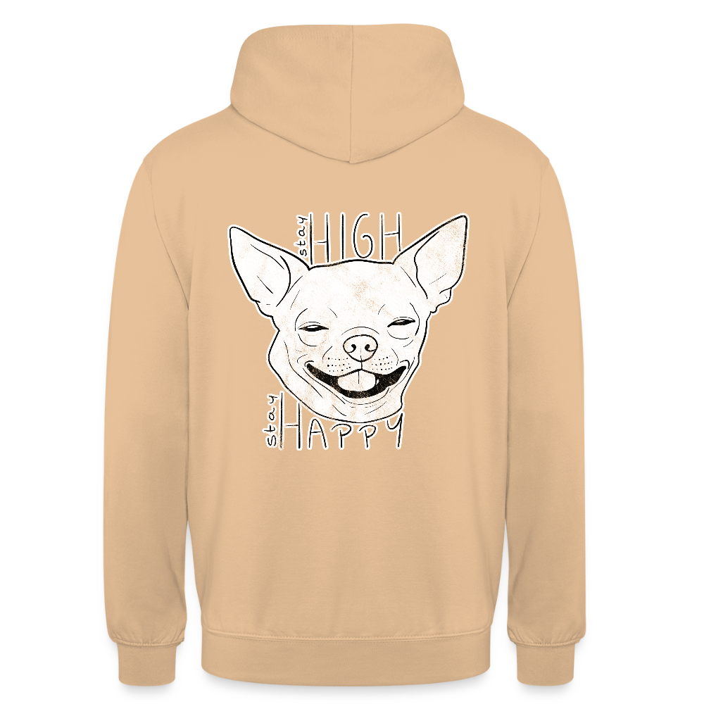 Stay high stay happy Unisex Hoodie - peach
