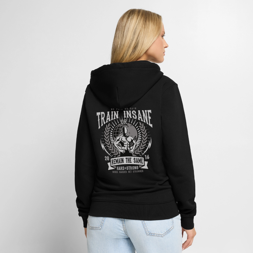 Train Insane Men's Premium Hooded Jacket - black
