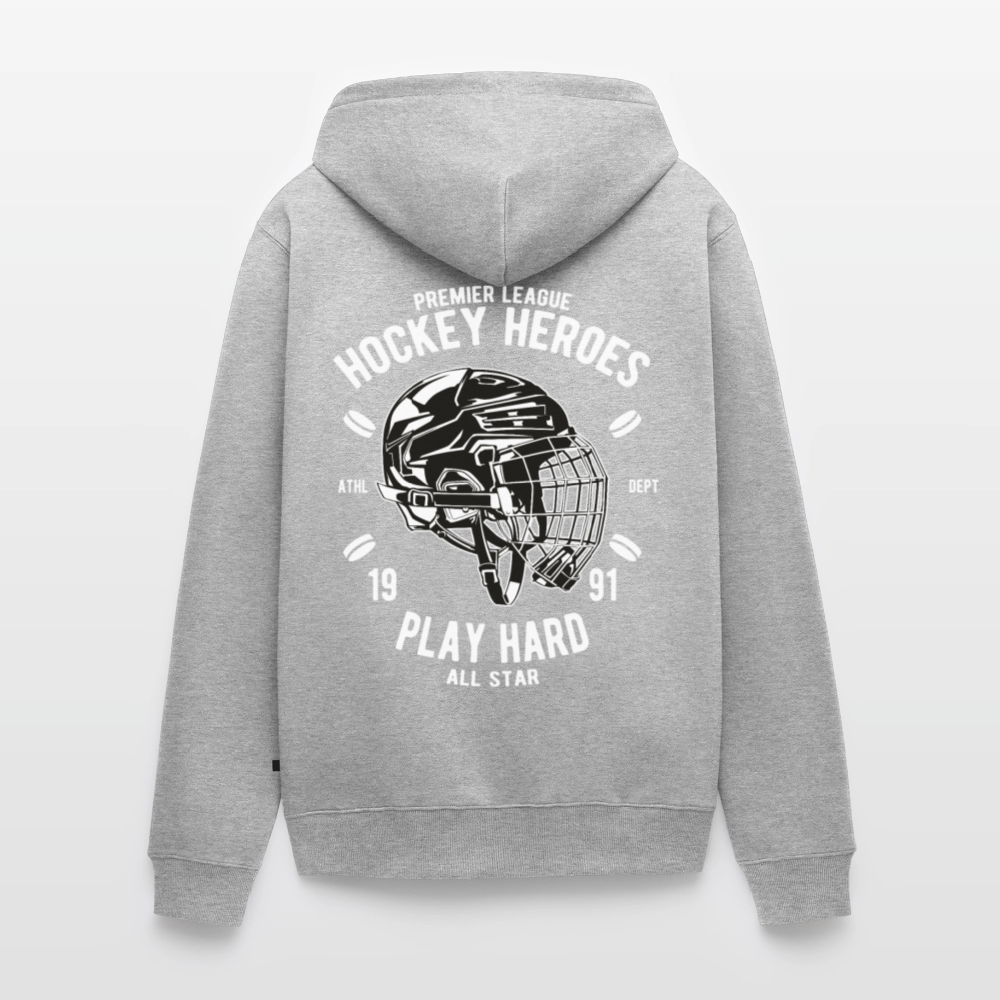 Hockey Heroes Men's Premium Hooded Jacket - heather grey