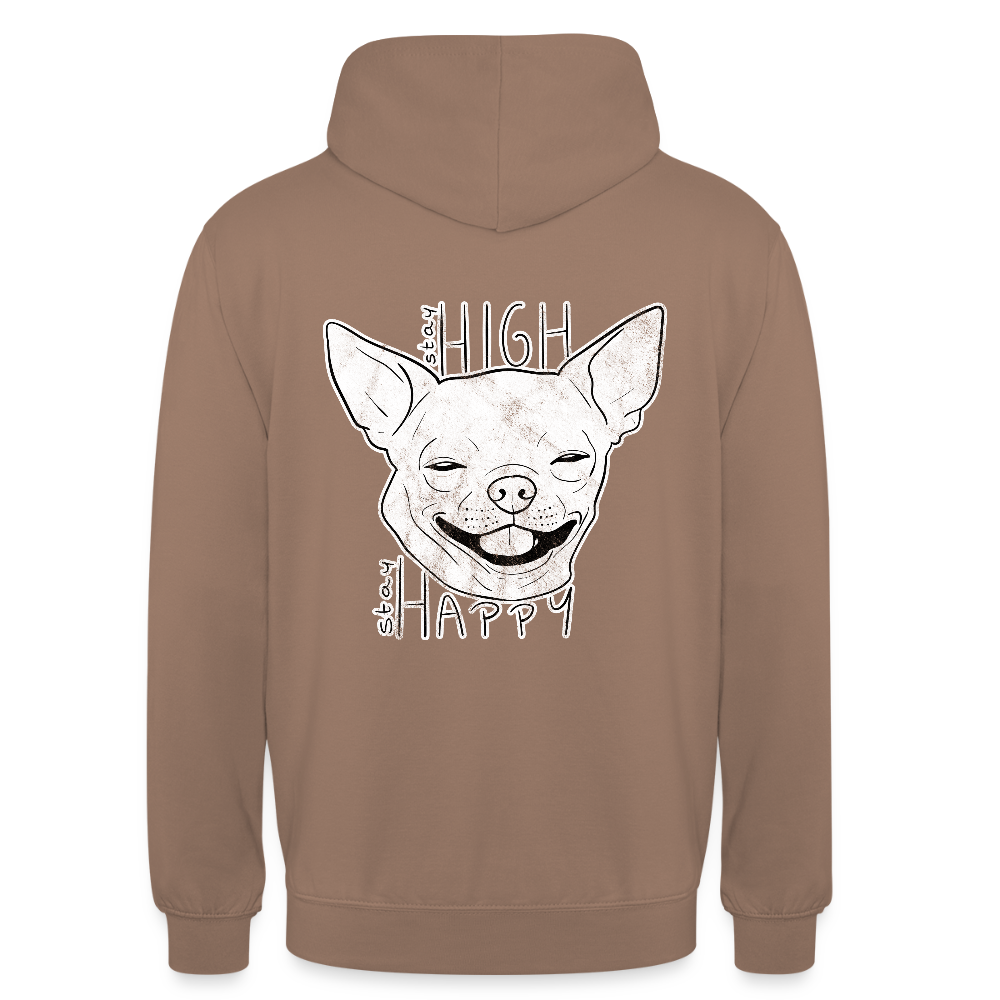 Stay high stay happy Unisex Hoodie - mocha