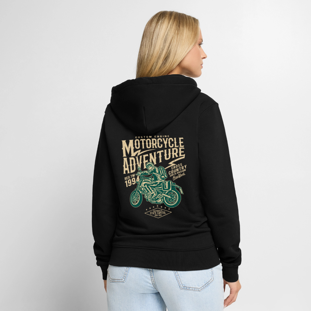 Motorcycle Adventure Men's Premium Hooded Jacket - black