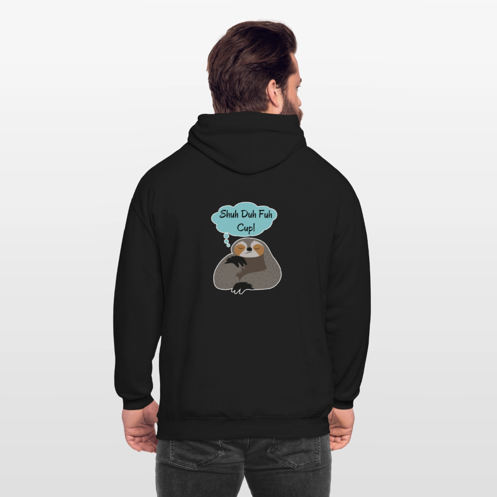 Shuh Duh Fuh Cup Sloth Unisex Hoodie - black