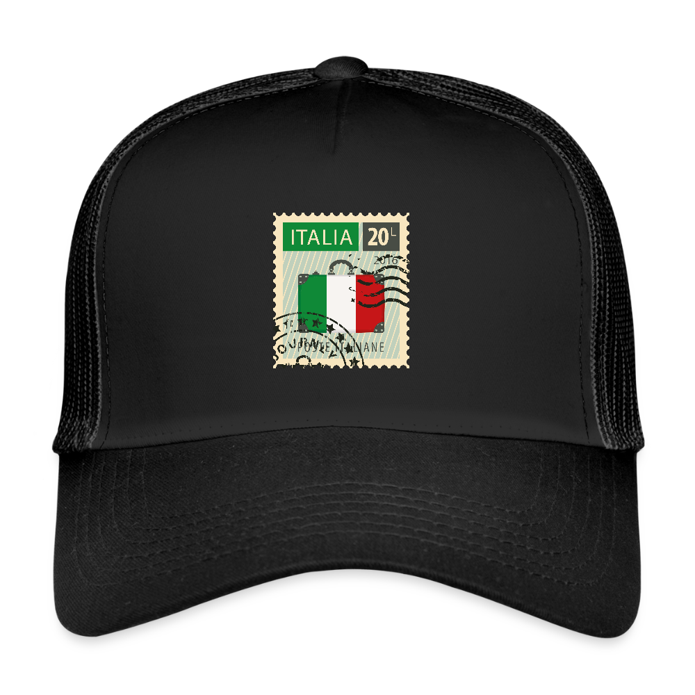 ITALIA Stamp Trucker Cap - black/black
