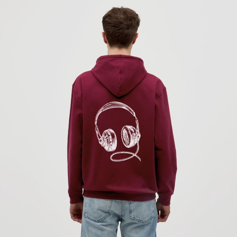 Headphones Unisex Hoodie - bordeaux