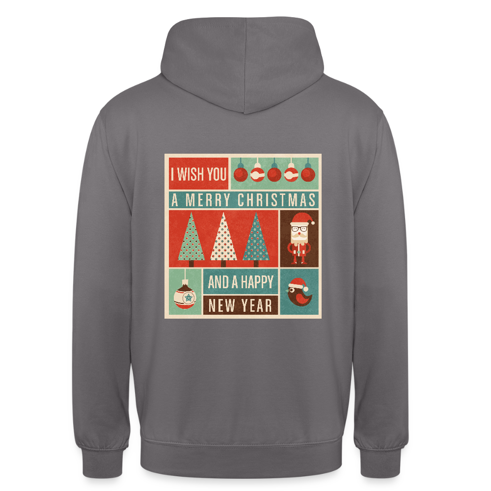 Merry Christmas & happy New Year Unisex Hoodie - elephant grey