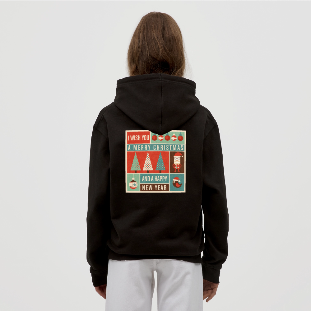 Merry Christmas & happy New Year Unisex Hoodie - black