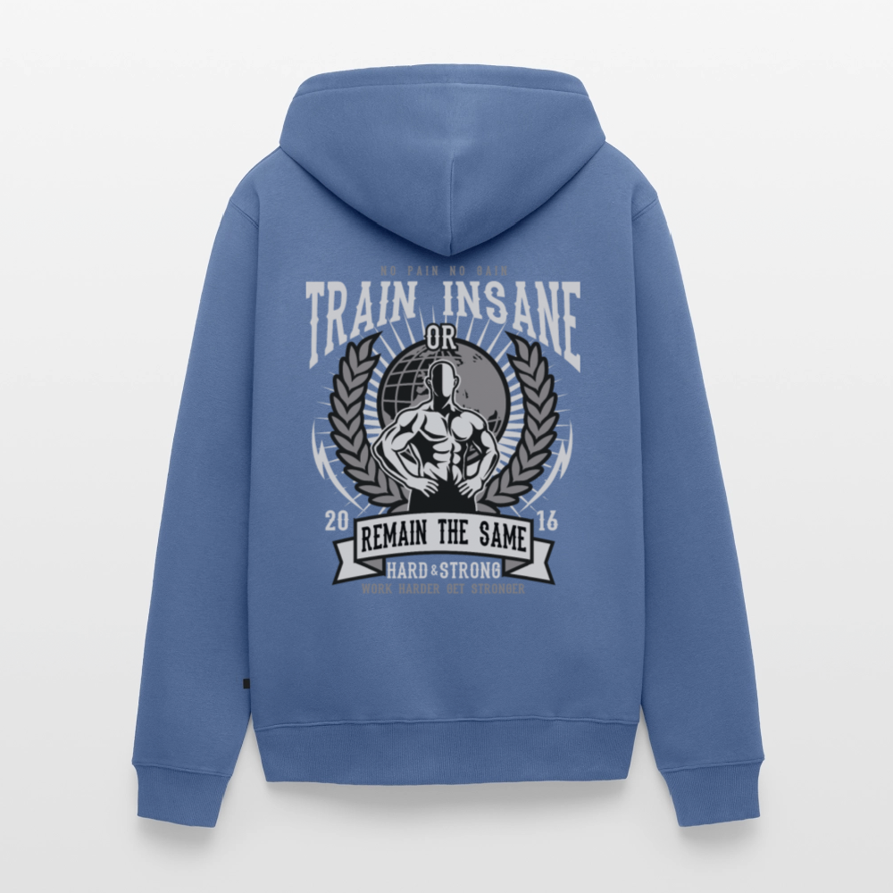 Train Insane Men's Premium Hooded Jacket - stone blue