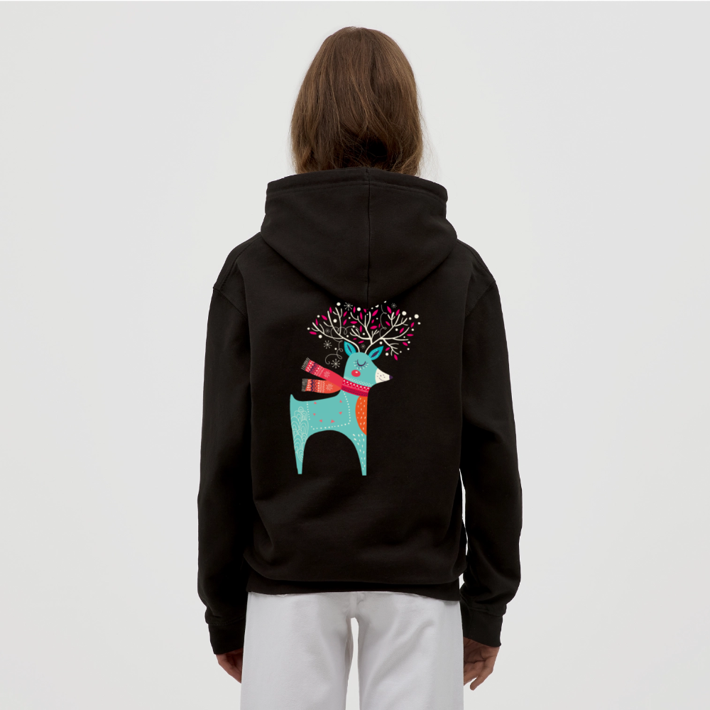 Reindeer Unisex Hoodie - black