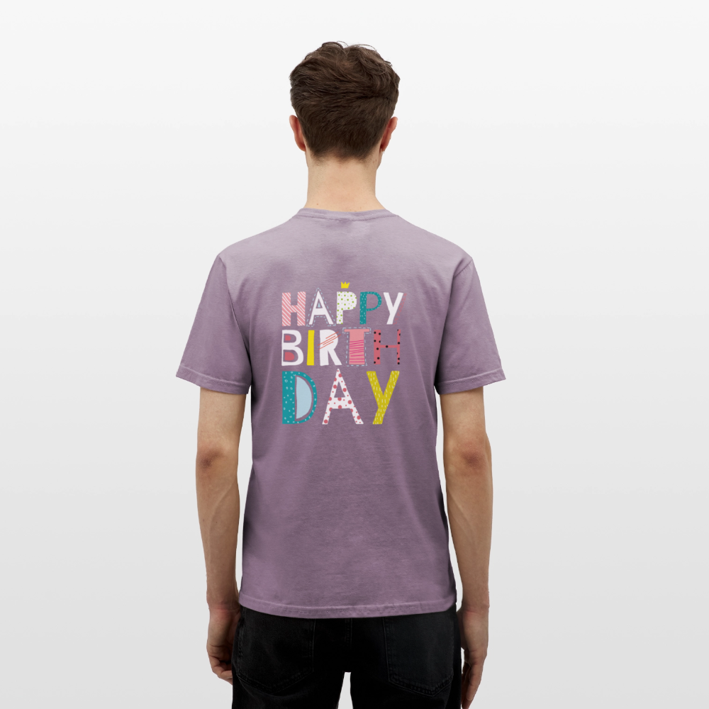 Happy birthday Men's T-Shirt - purple-grey 