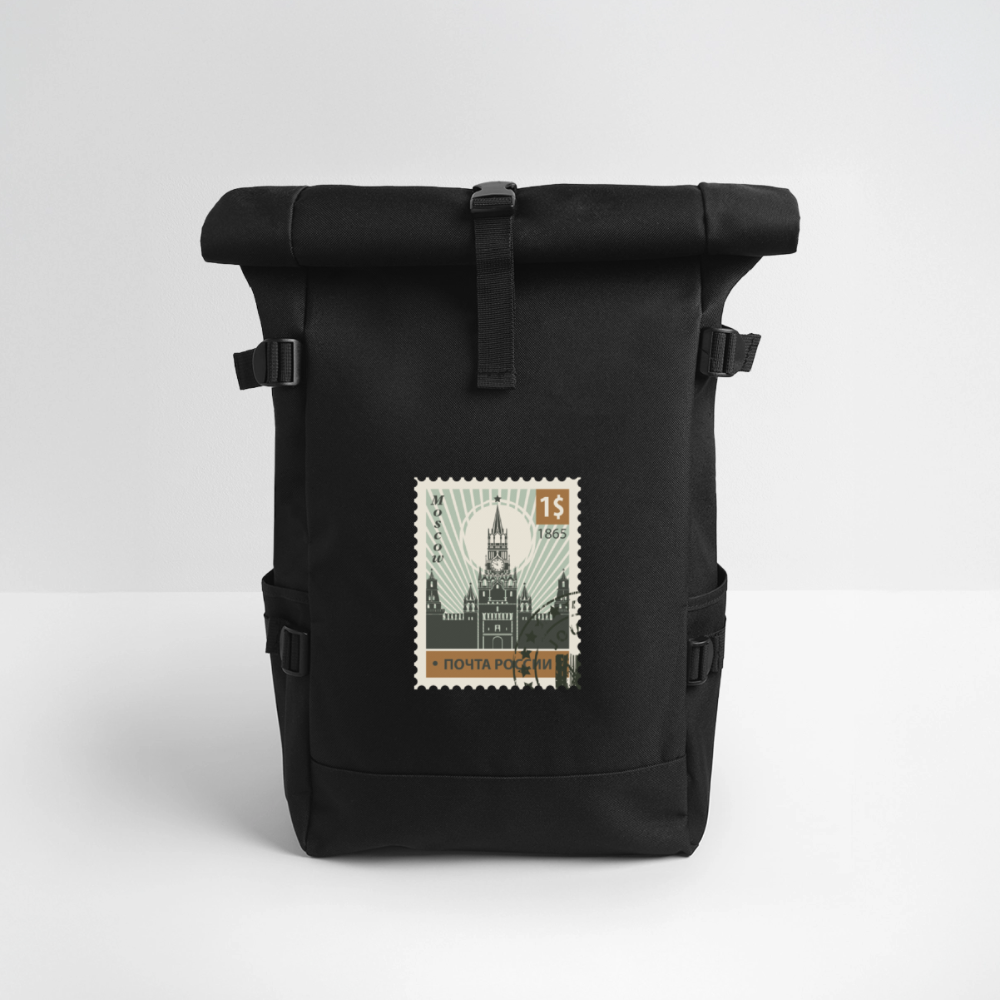 Moscow Roll Top Backpack - black