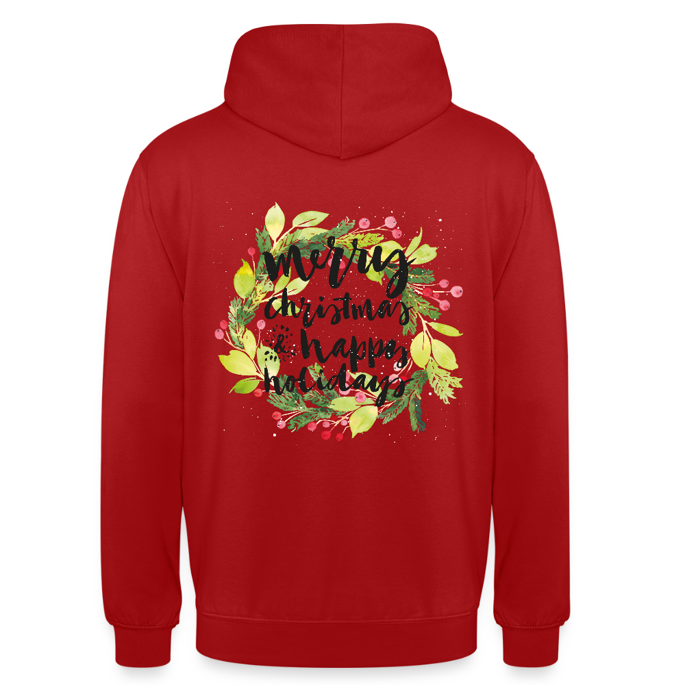 Merry christmas and happy holidays Unisex Hoodie - red