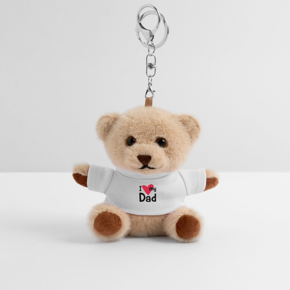 I Love My Dad Gift Plush keyring - white