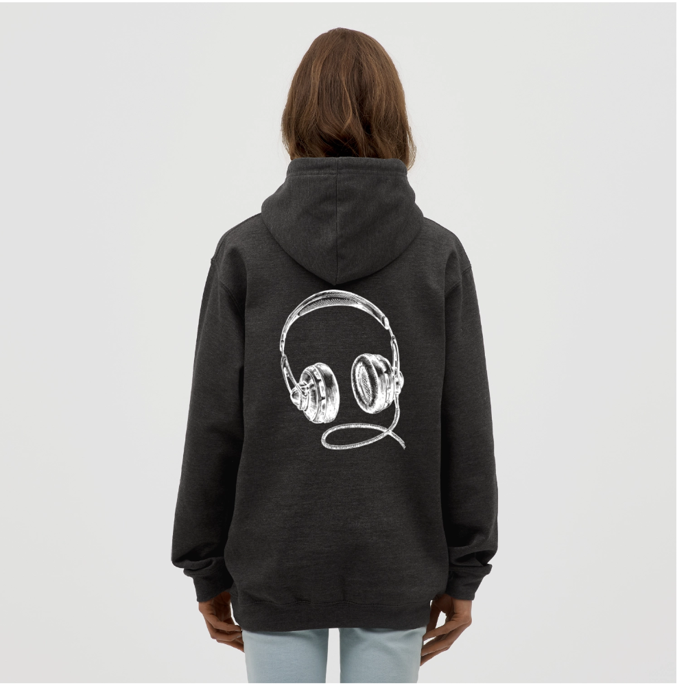 Headphones Unisex Hoodie - charcoal grey