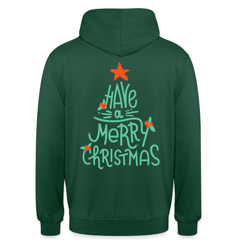 Merry christmas Unisex Hoodie - bottle green