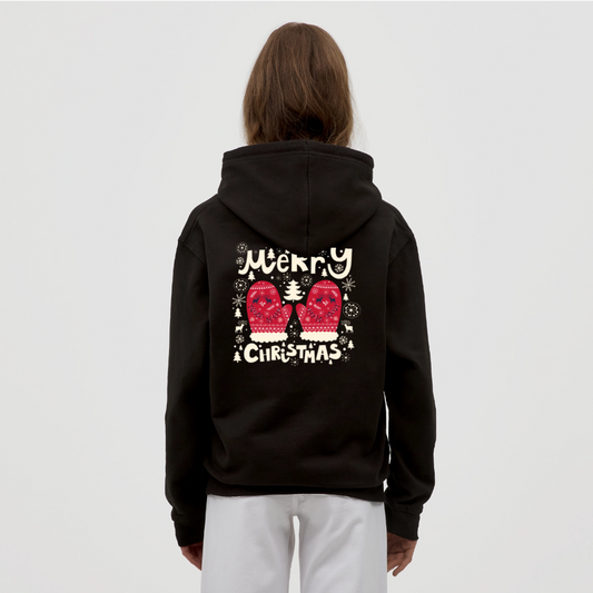 Merry christmas gloves Unisex Hoodie - black