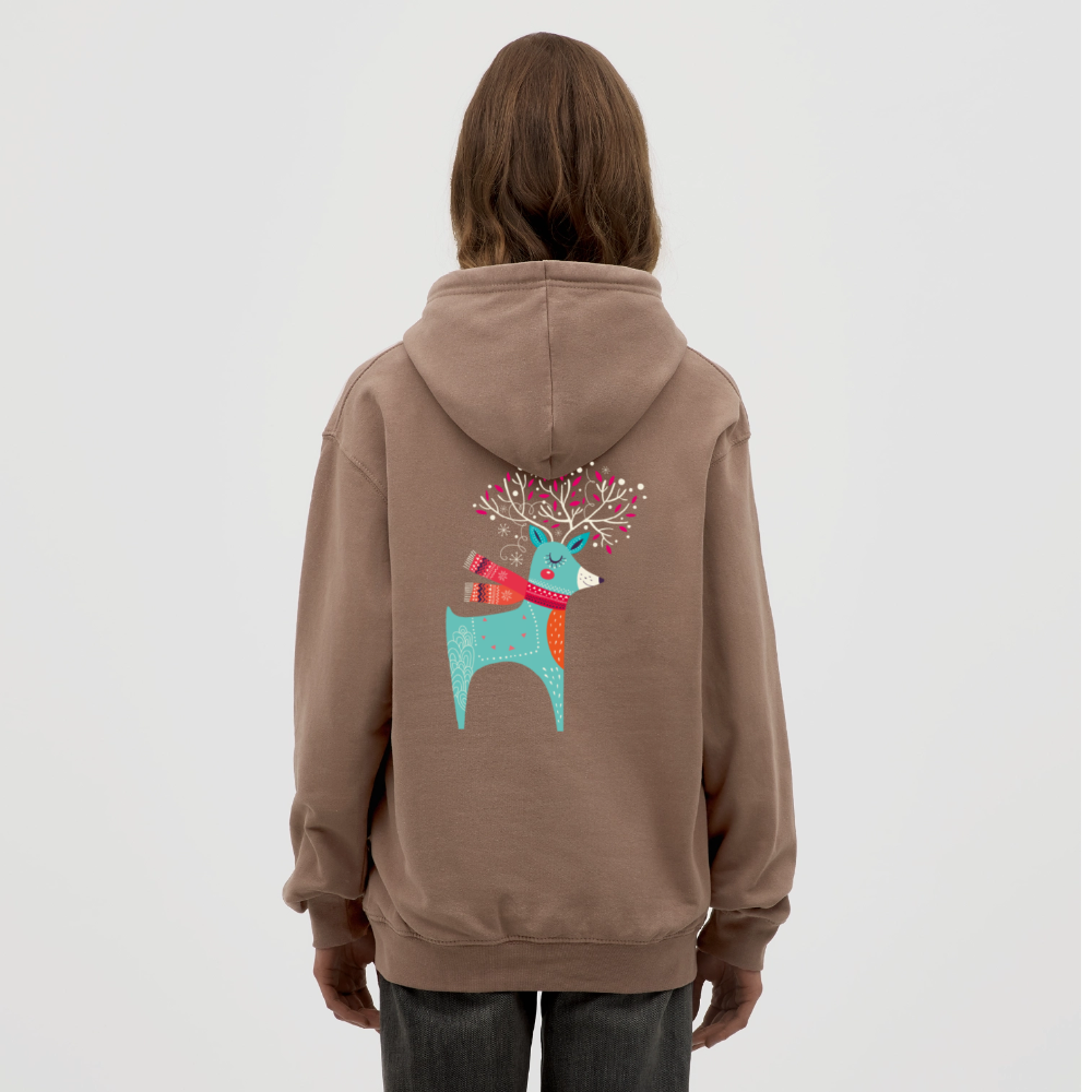 Reindeer Unisex Hoodie - mocha
