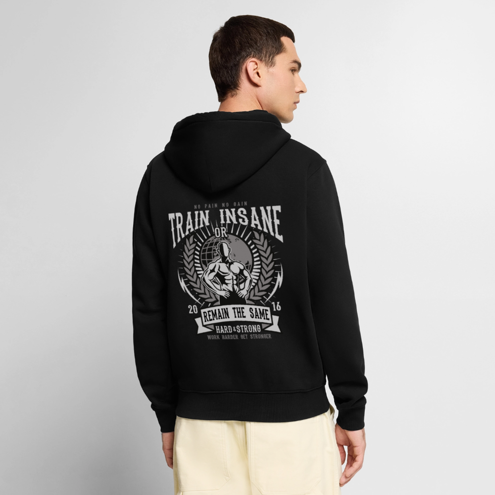 Train Insane Men's Premium Hooded Jacket - black