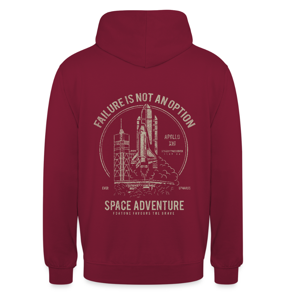 Space Adventure Unisex Hoodie - bordeaux
