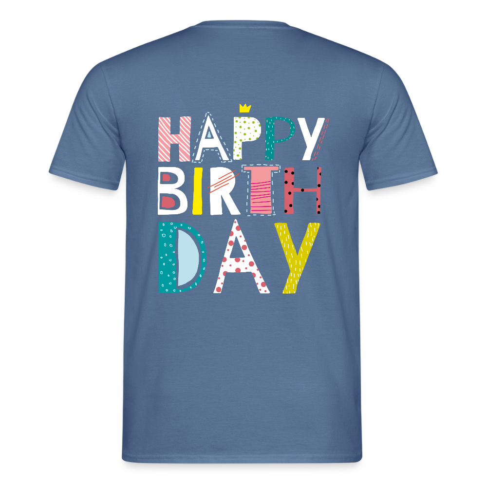 Happy birthday Men's T-Shirt - dove blue 