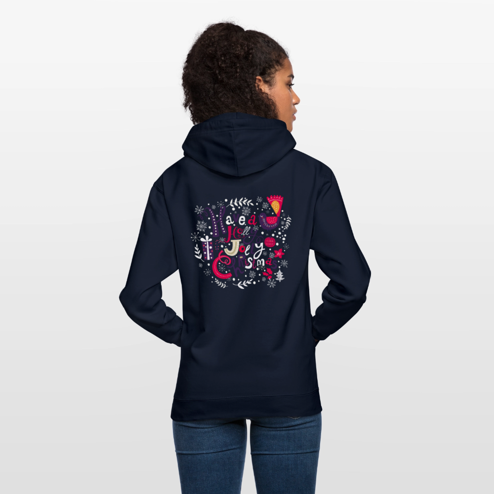 Holly Jolly Christmas Unisex Hoodie - navy