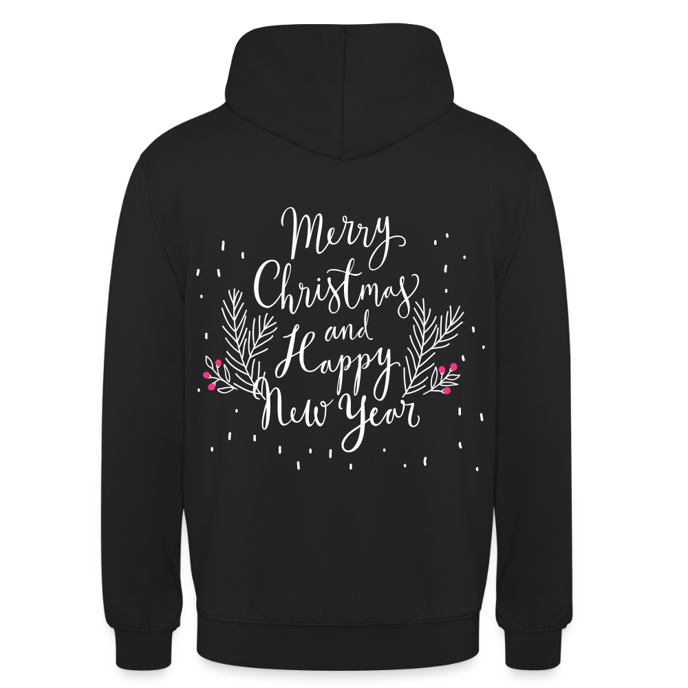 Merry Christmas Unisex Hoodie - black