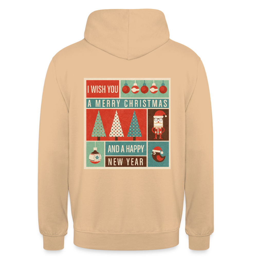 Merry Christmas & happy New Year Unisex Hoodie - peach