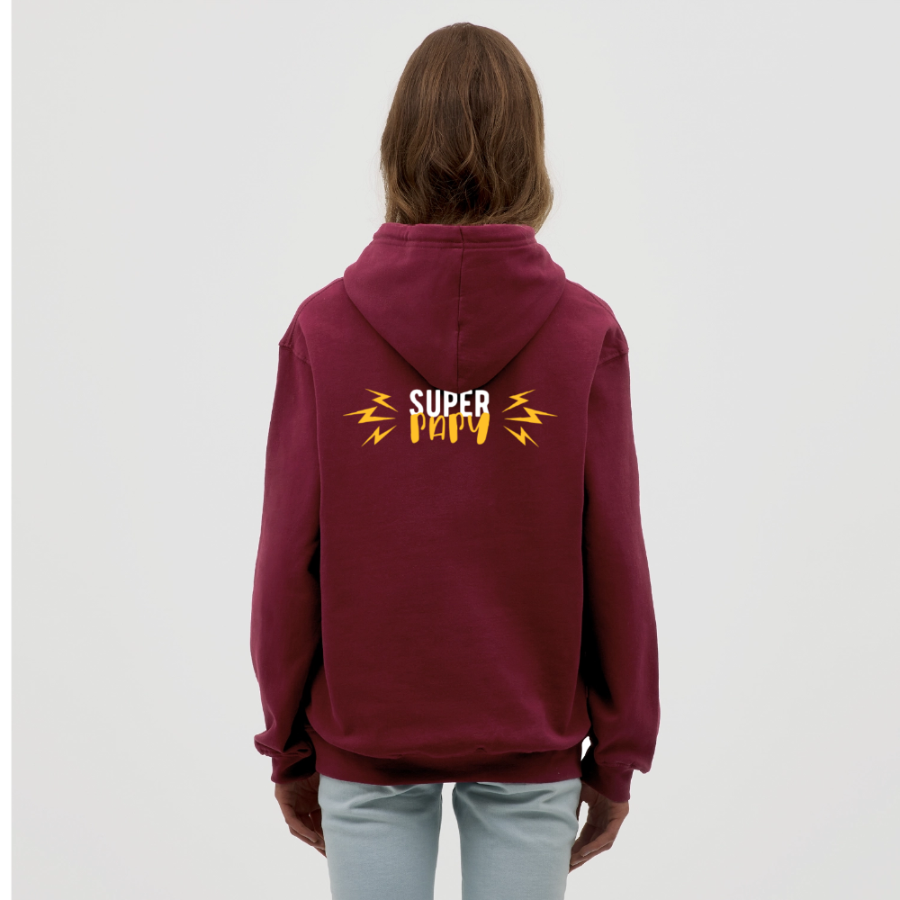 Super Papy 3 Unisex Hoodie - bordeaux