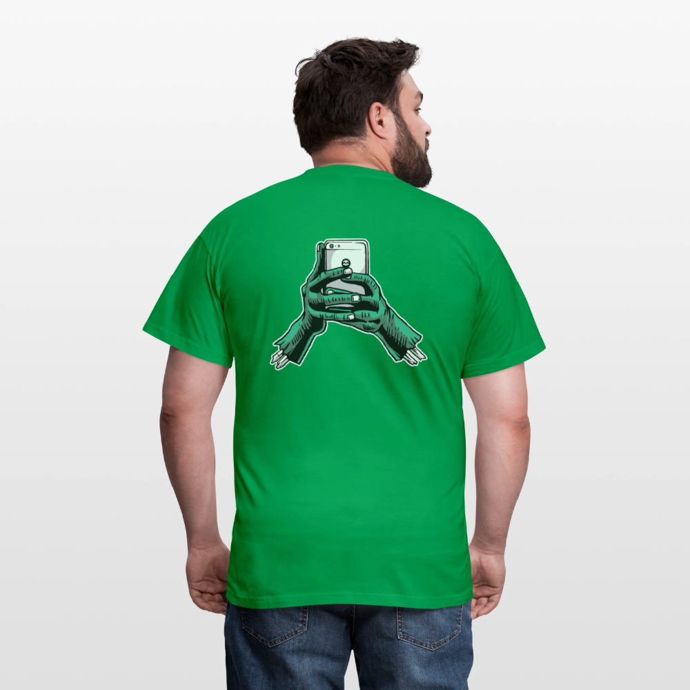 zombie phone Men's T-Shirt - kelly green