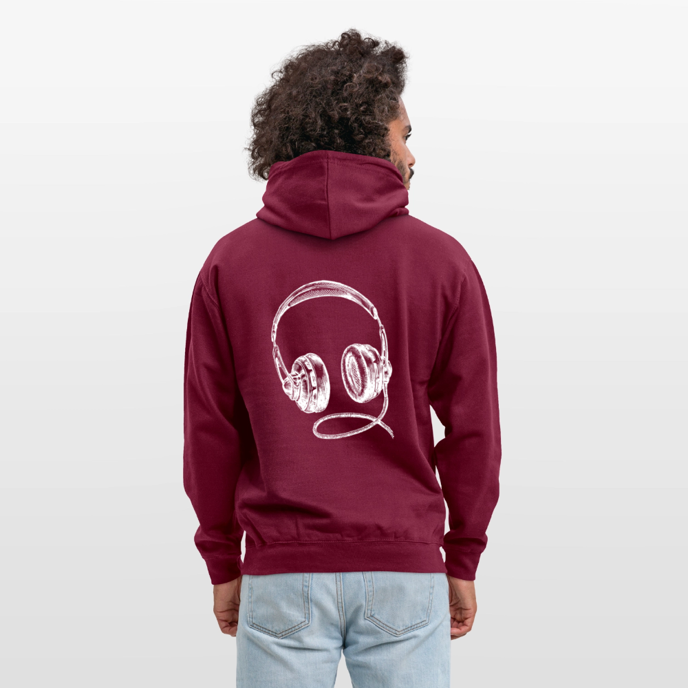 Headphones Unisex Hoodie - bordeaux