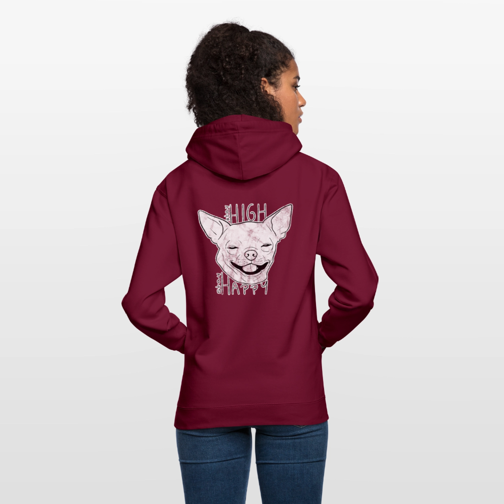 Stay high stay happy Unisex Hoodie - bordeaux