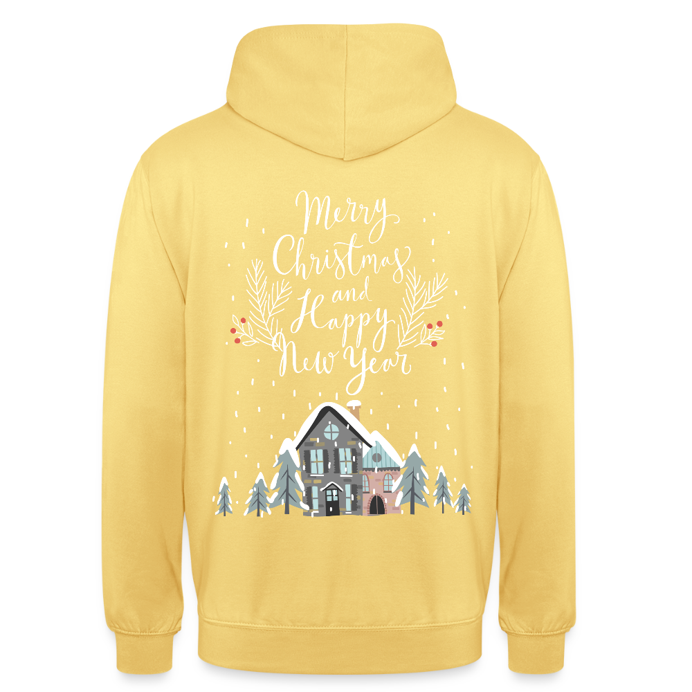 Christmas Quote Unisex Hoodie - lemon yellow