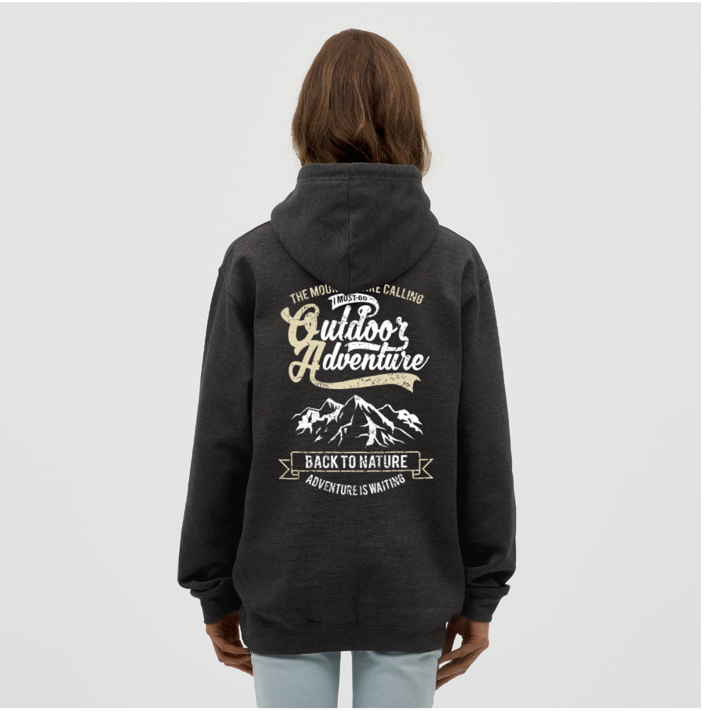 Outdoor Adventure Unisex Hoodie - charcoal grey