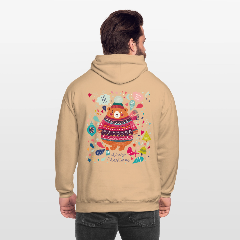 Christmas Bear Unisex Hoodie - peach