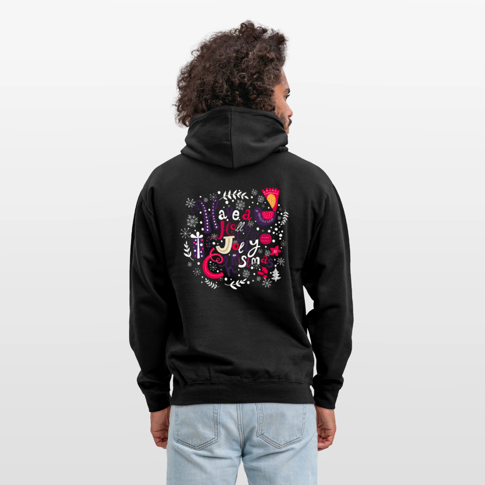 Holly Jolly Christmas Unisex Hoodie - black