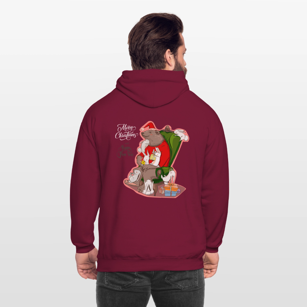 Christmas Bear Unisex Hoodie - bordeaux