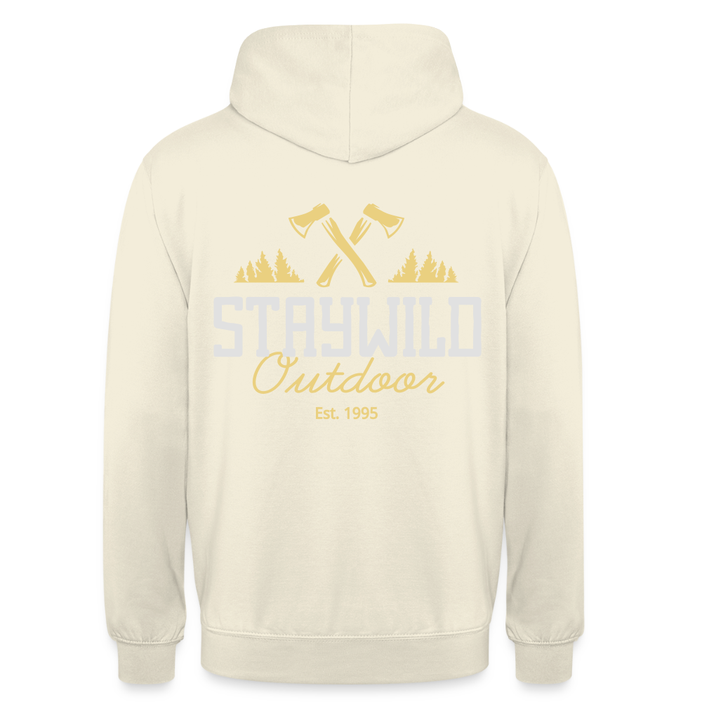 Sign Stay Wild Outdoors Unisex Hoodie - vanilla
