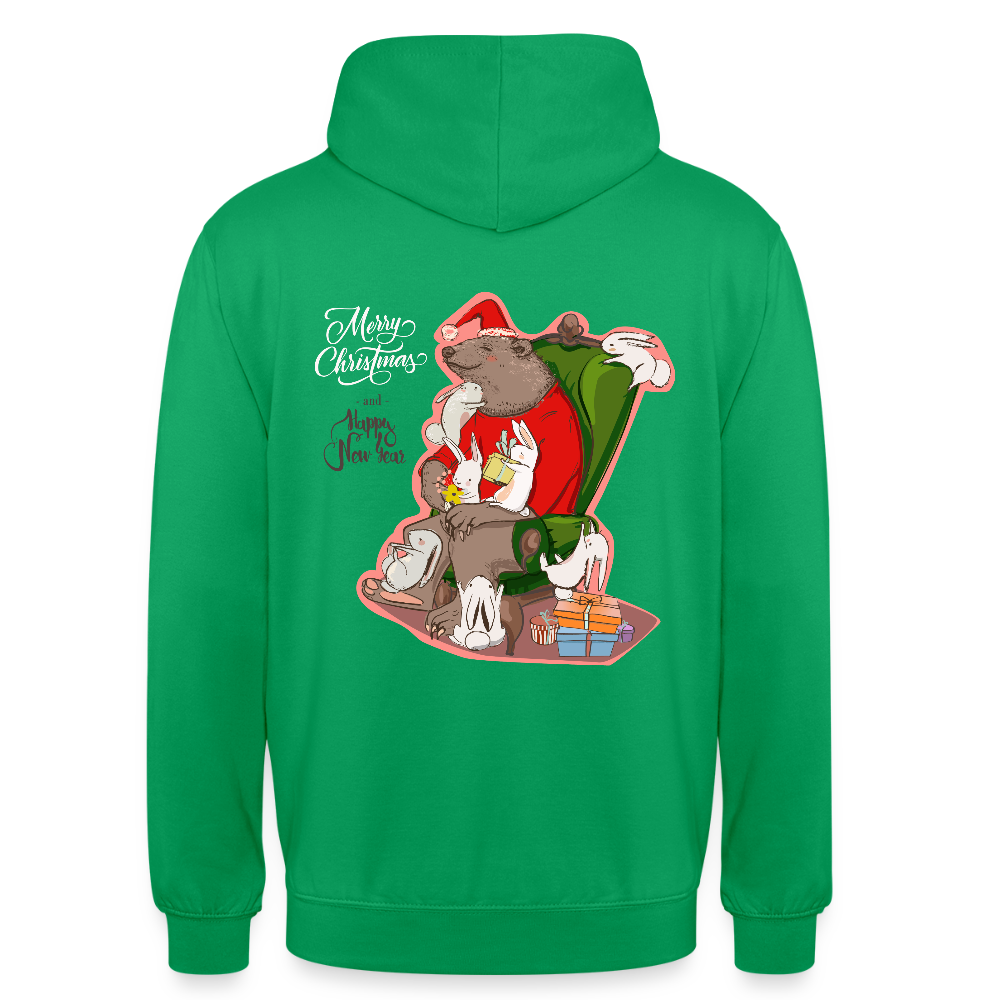 Christmas Bear Unisex Hoodie - kelly green