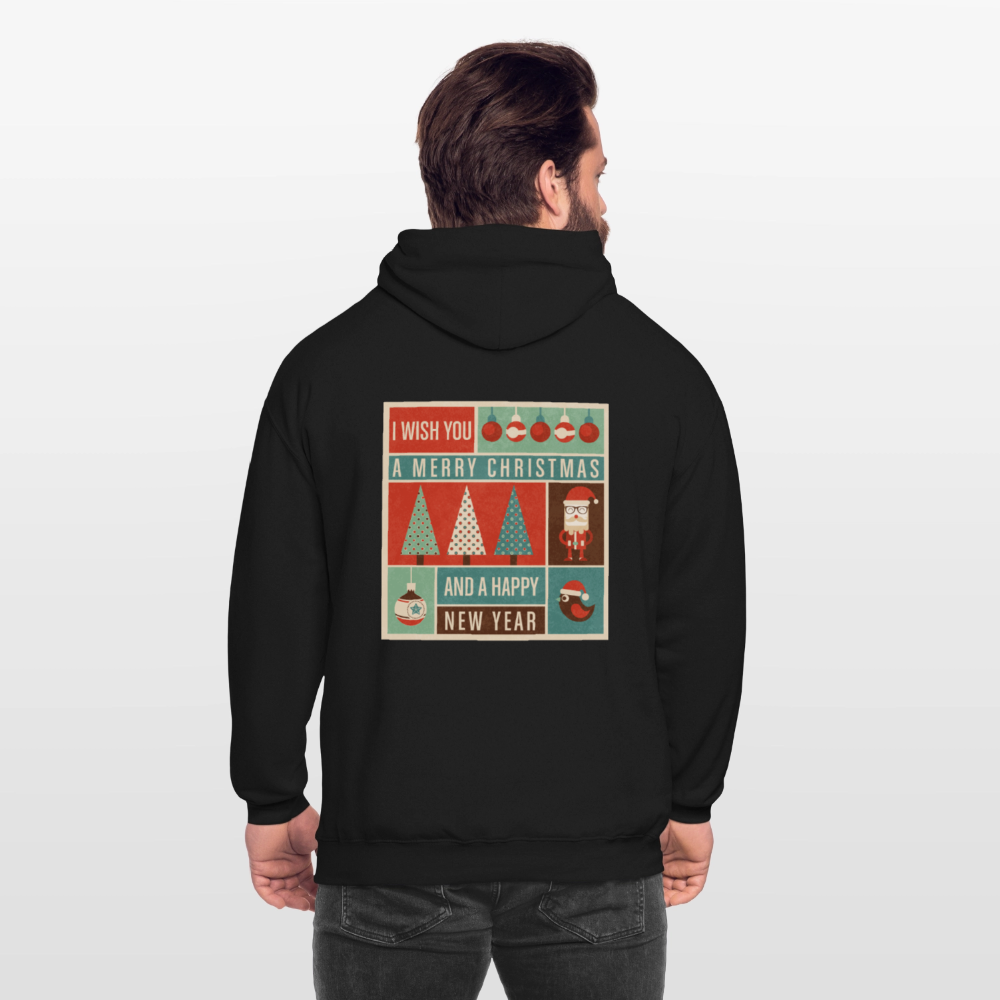 Merry Christmas & happy New Year Unisex Hoodie - black