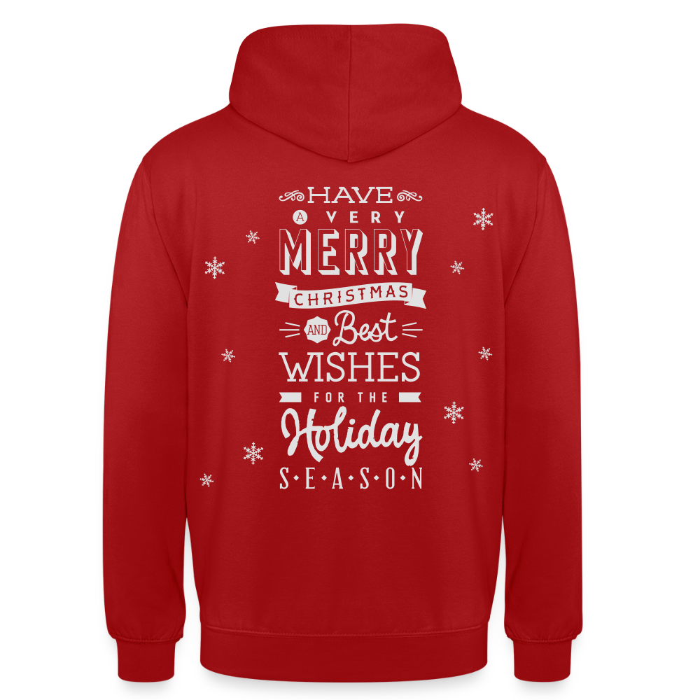 Merry Christmas Unisex Hoodie - red